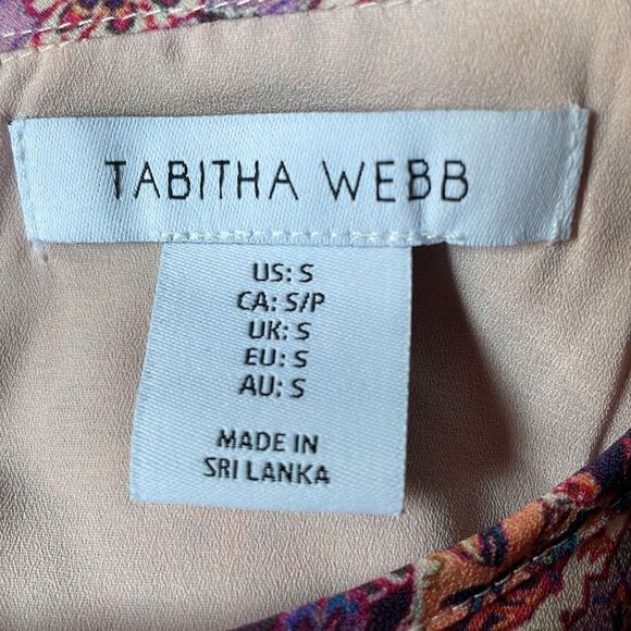 Tabitha Webb Multicolored, Lined Sleeveless Blouse. Like New (Size: Small) - Picture 12 of 14